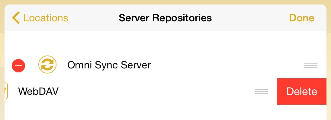 Deleting a server repository account.