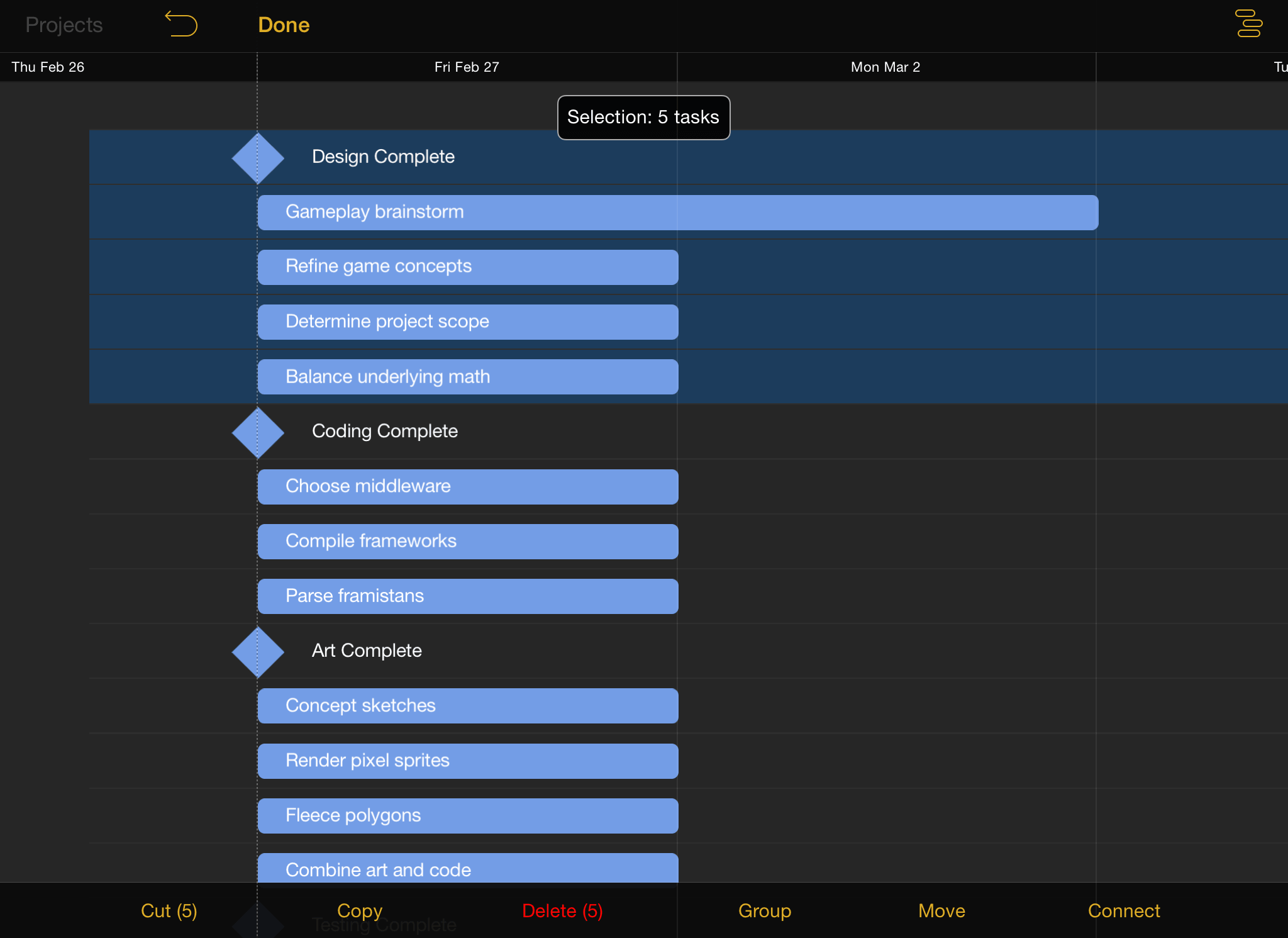 omniplan pro table editor like ms project