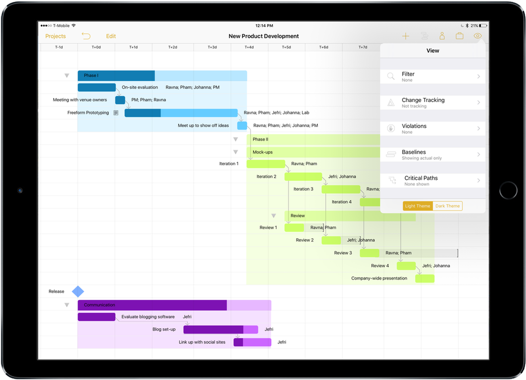 Gantt Chart Ipad Pro