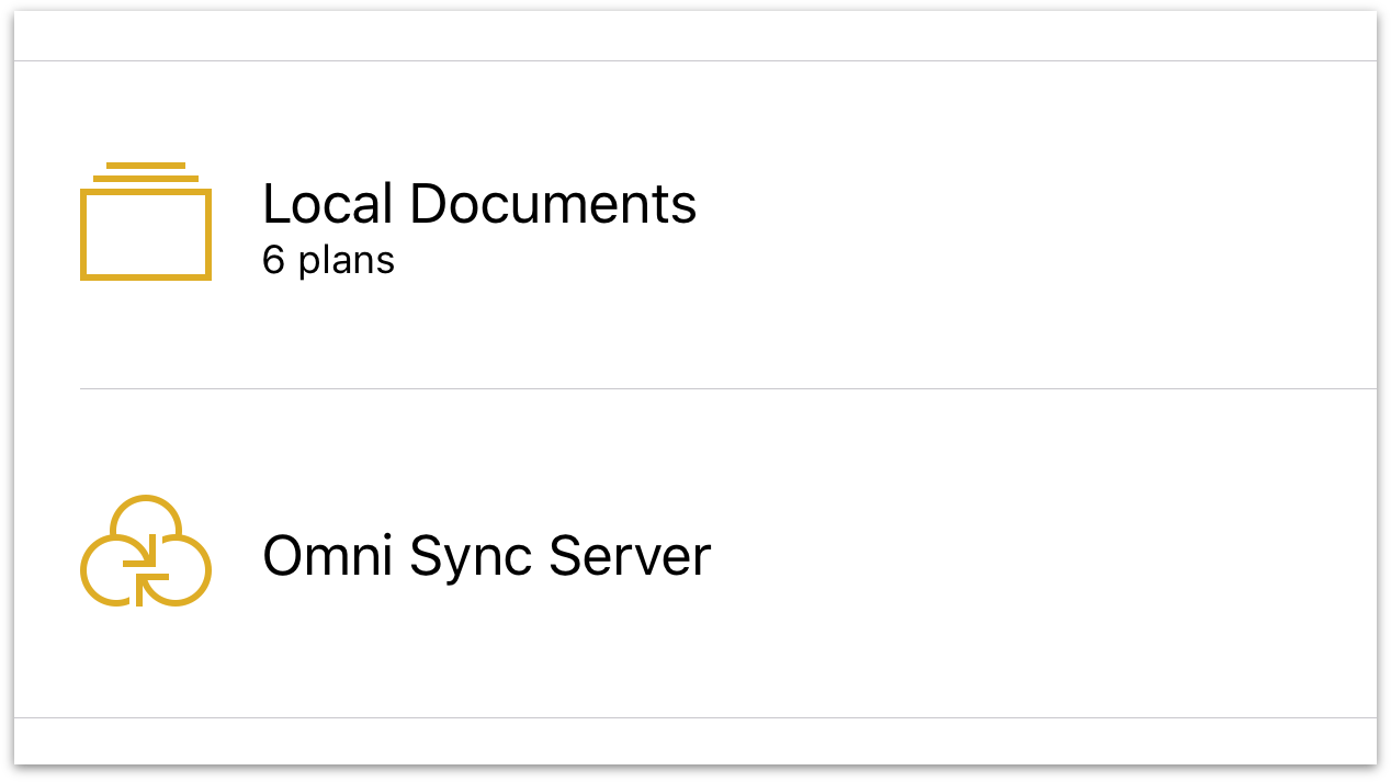 An Omni Sync Server server repository account is visible on the Locations screen.