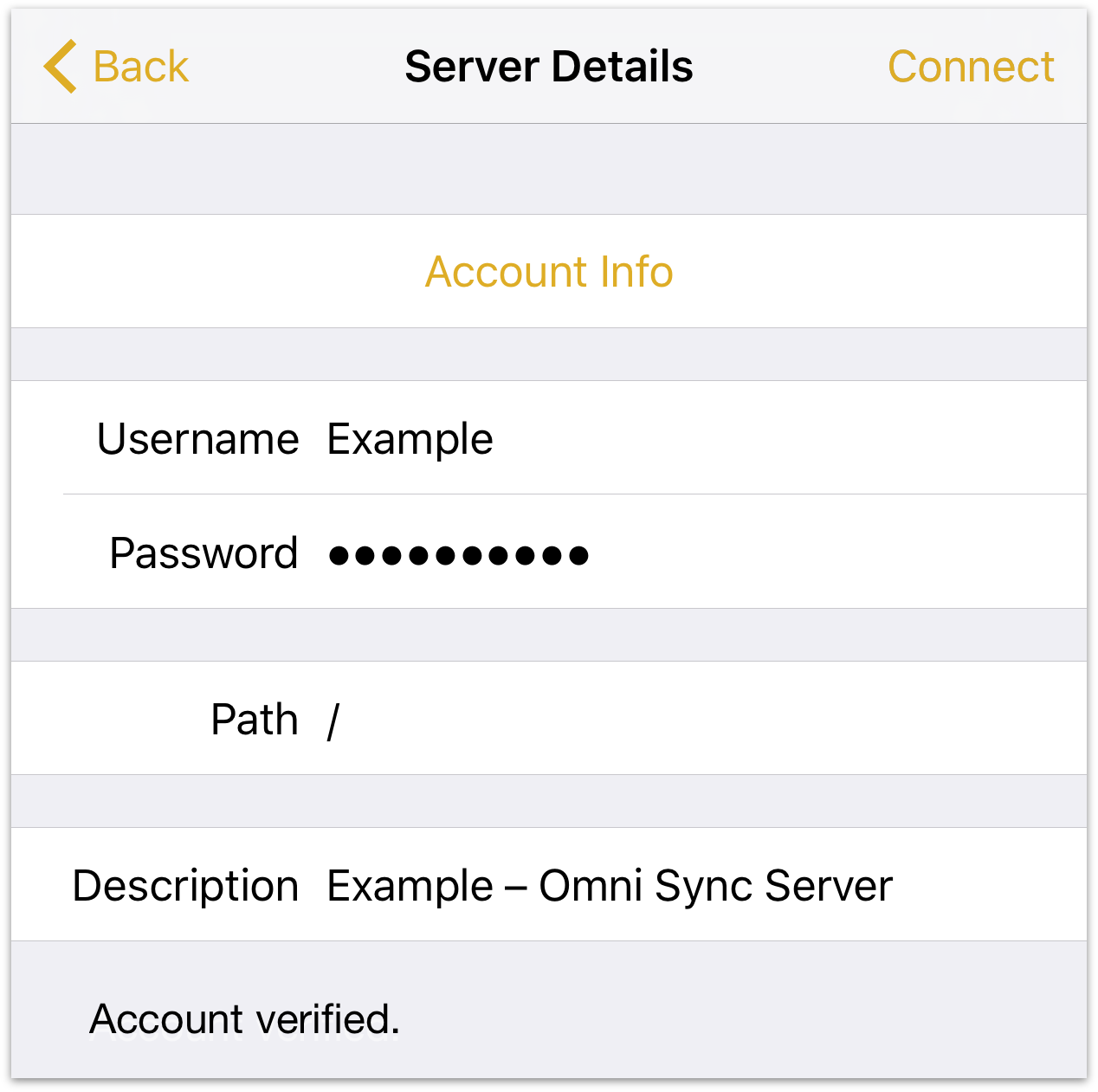 Setting up an Omni Sync Server repository account.
