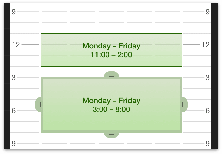 The work week updated to fit our needs.