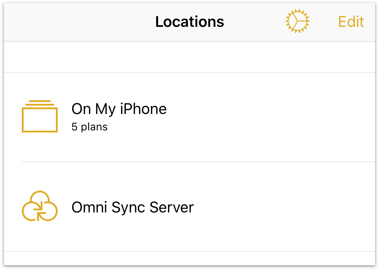 After syncing, the Omni Sync Server folder shows up on your home screen.