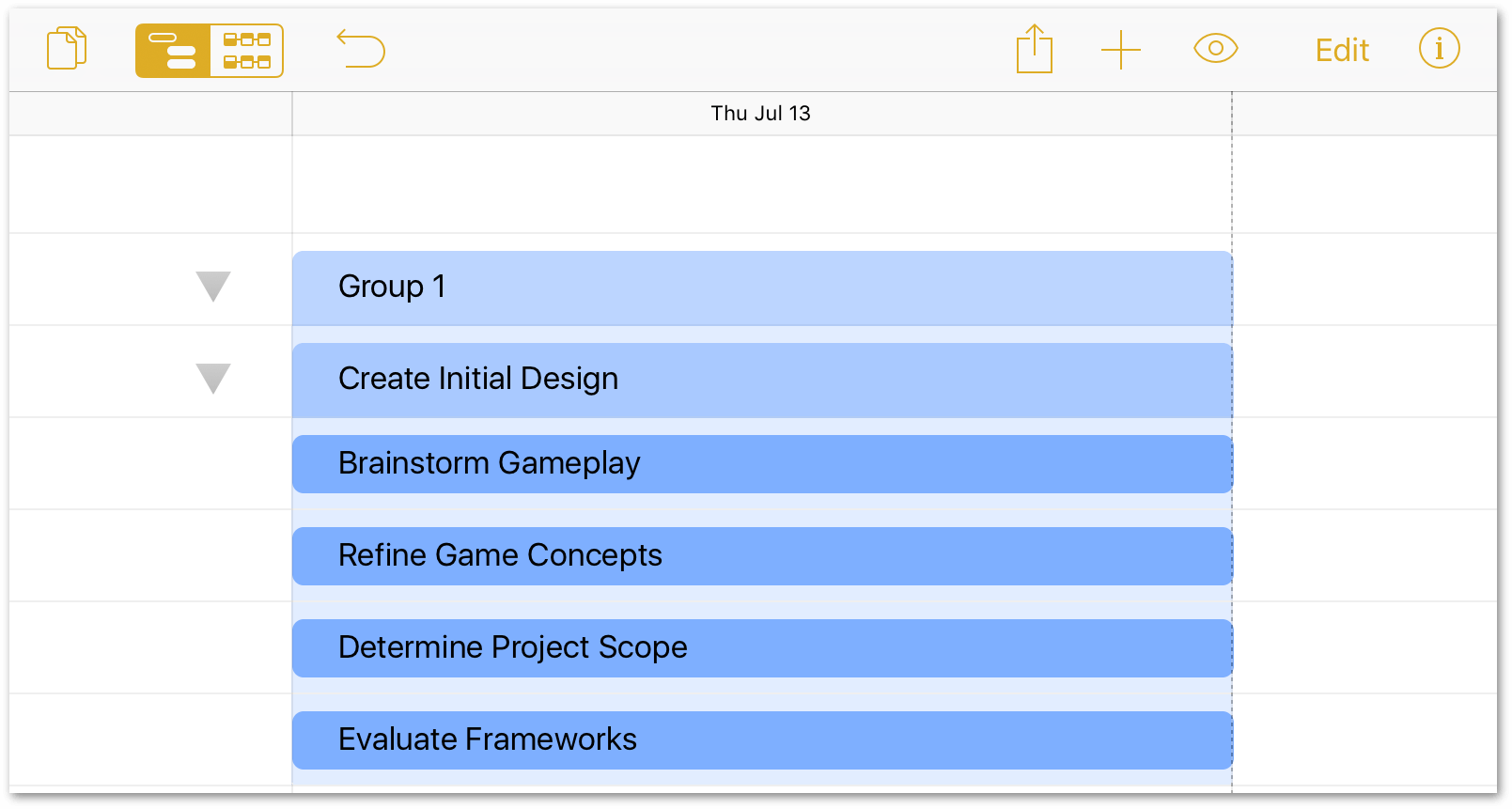 The Create Initial Design group.