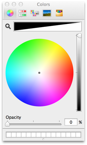 Now you can see colors in the Colors palette