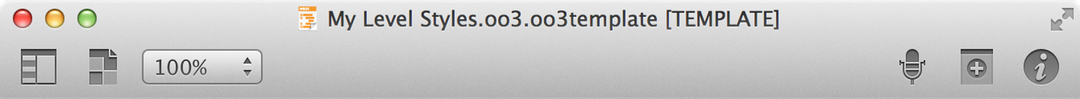 A templates toolbar