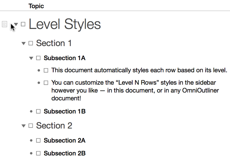 Turn on Column Headers and Status Checkboxes so you can see how content is organized