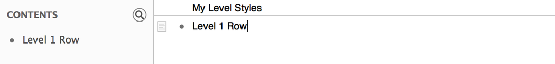 Notice how the Contents section of the sidebar recognizes the text youve entered