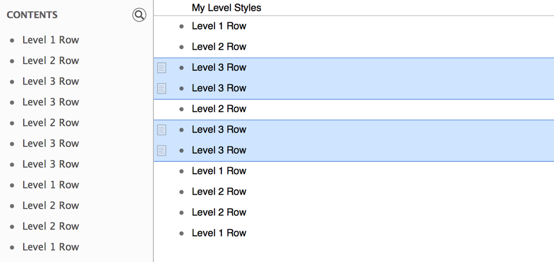 Using Command-click to select multiple rows can speed up your work