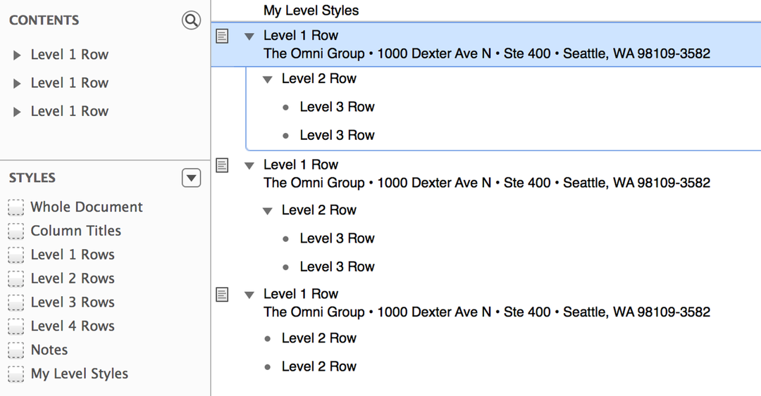 Move the middle section to the top of the document