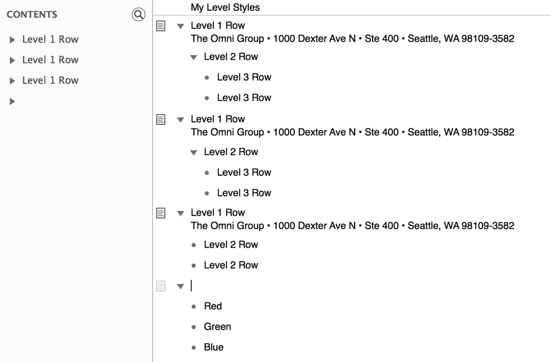 Grouping rows turns them into children of a newly created parent row