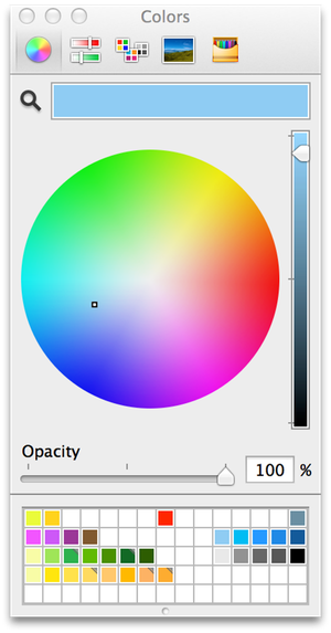 Choose a light blue background color