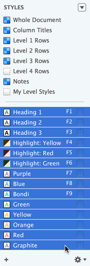 Select all of the Named Styles