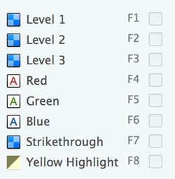 The named styles section, now reorganized