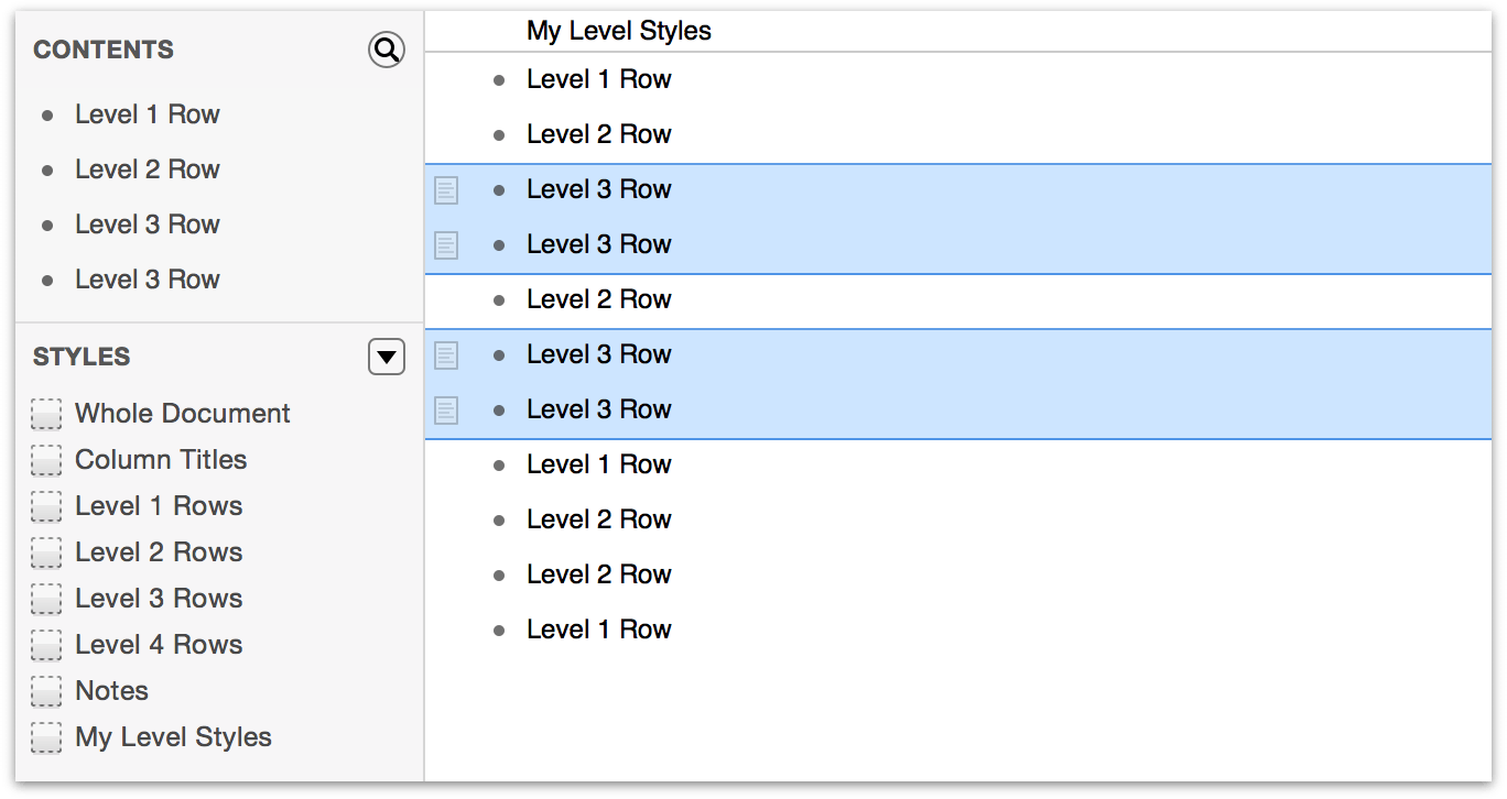 Using Command-click to select multiple rows can speed up your work