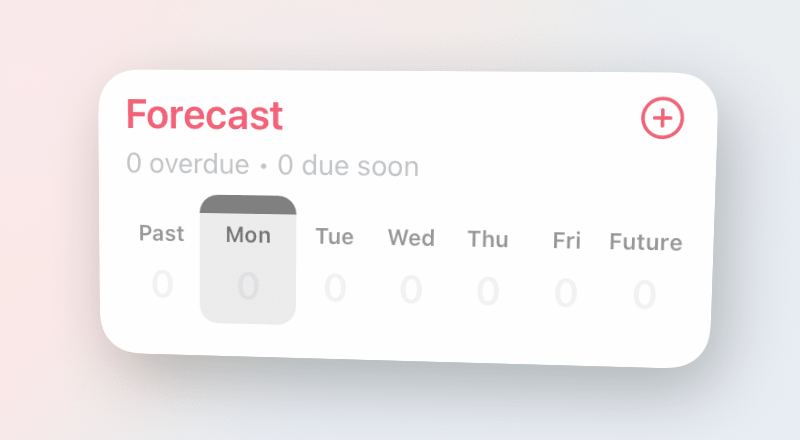 The OmniFocus Forecast widget.