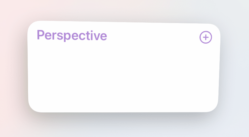 The OmniFocus Perspective widget.