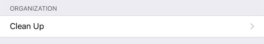 Organization Settings in OmniFocus 3 for iOS.