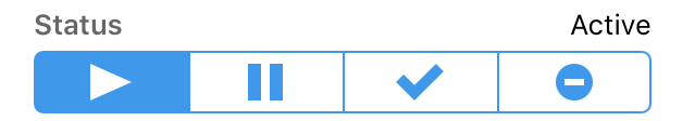 The Project Status row in the inspector.