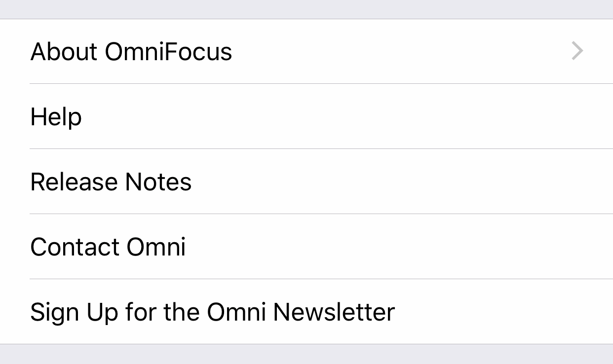 General Settings in OmniFocus 3 for iOS.