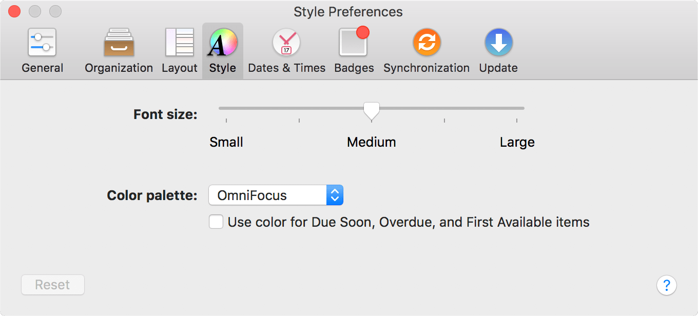 omnifocus pro style