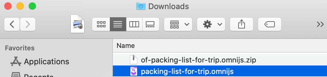 Downloading an Omni Automation Plug-In for OmniFocus.