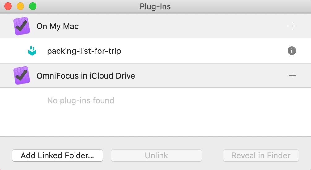 The Plug-Ins Window with a Plug-In installed on your Mac.