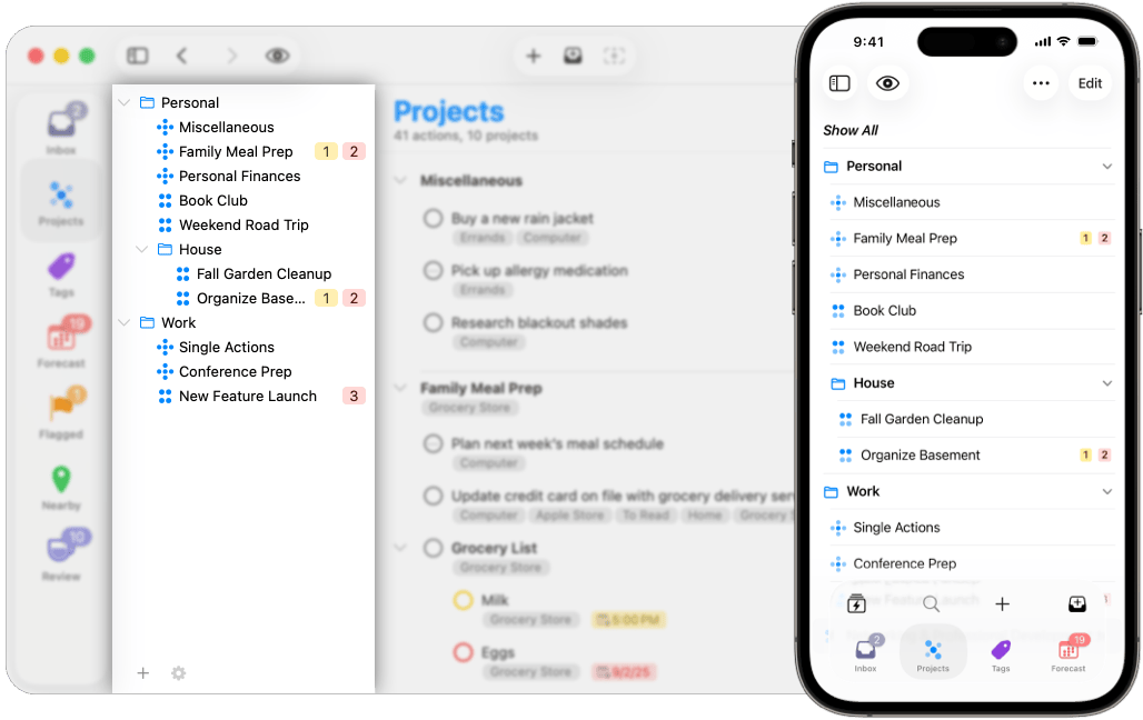 Image of the Sidebar on Mac and iPhone