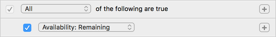 The Filter Rules section of the Perspective Editor, with the default starting rules in place.