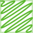 A square with a diagonal squiggle inside