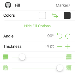 The Fill inspector with Marker selected