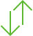 two arrows next to each other, one pointing upward, one pointing downward