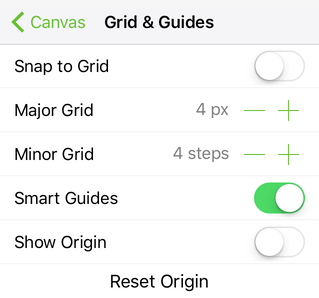 The Grid and Guides inspector