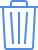 Ein blauer Papierkorb
