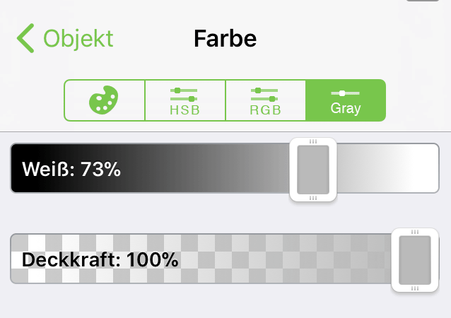 Graustufe-Farbsteuerung