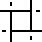 Ein verzerrtes Doppelkreuz- oder Rautensymbol