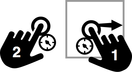 gesture for moving objects along a grid