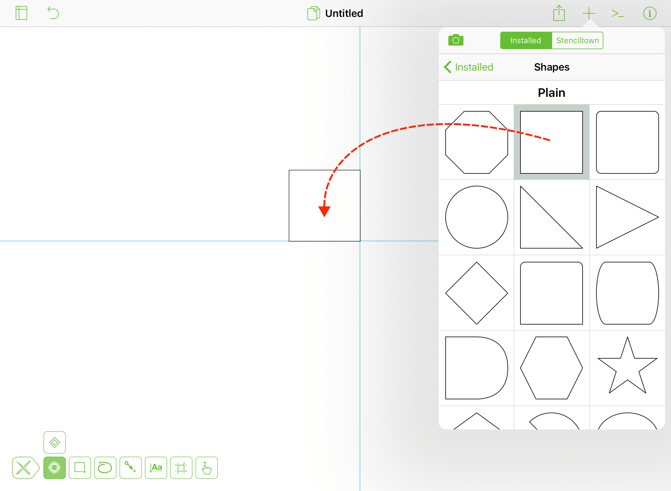 Adding a stencil to the canvas