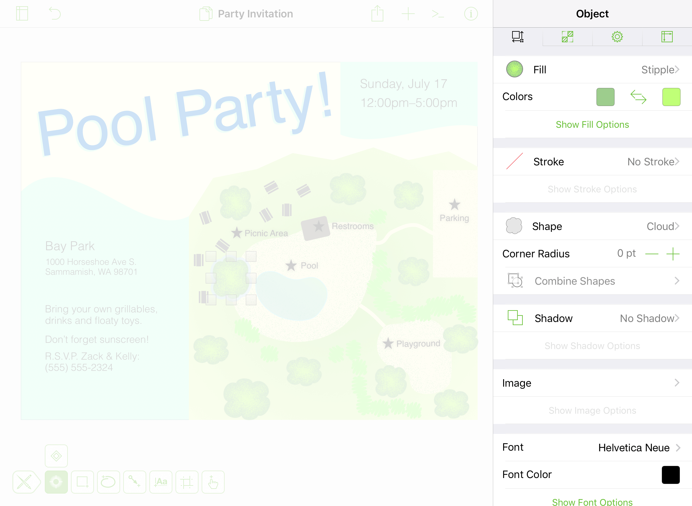 The Inspector Bar, as shown on iPad, appears along the right edge of the screen.