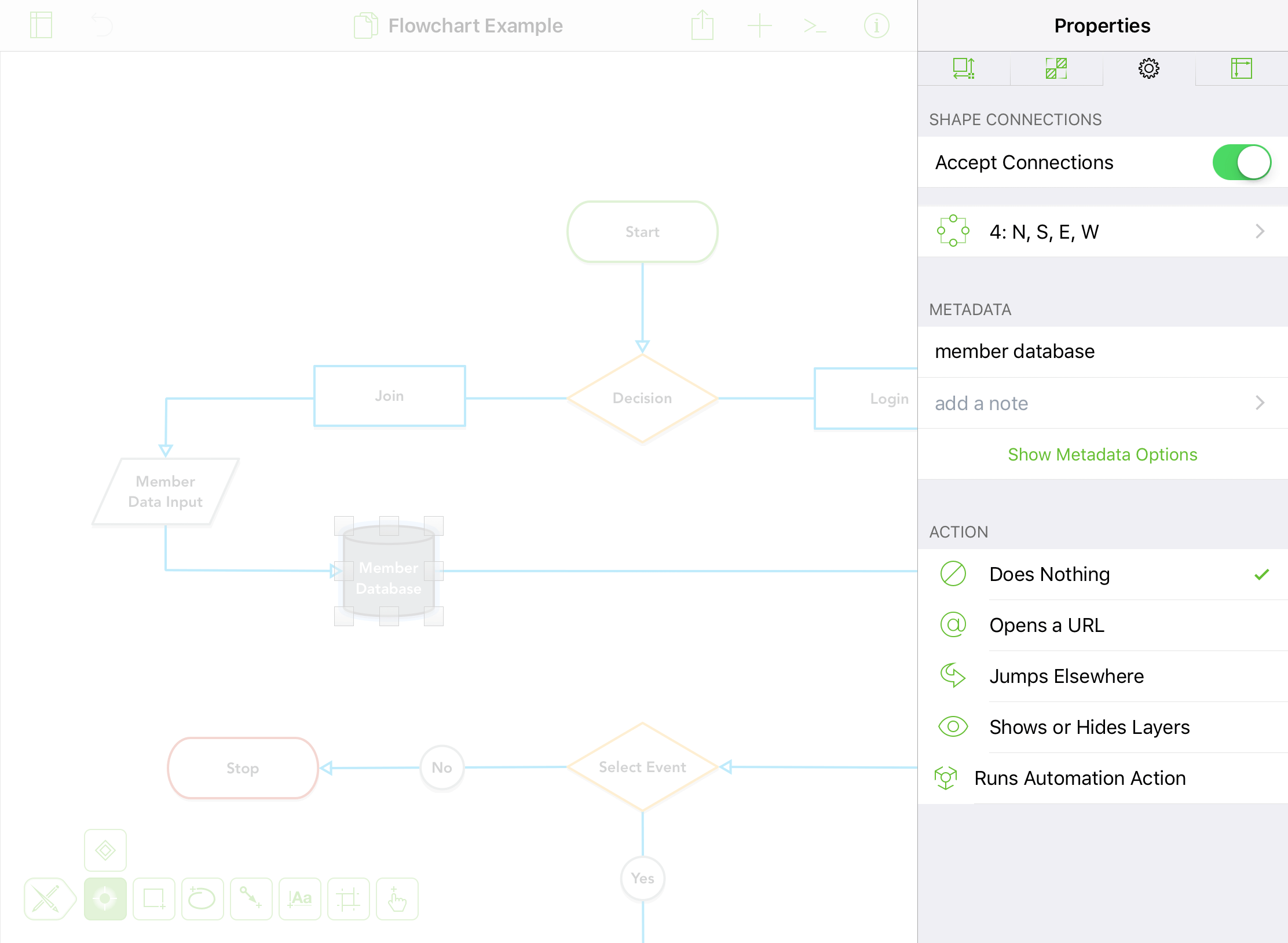 The Properties Inspectors as shwon in the Inspector Bar