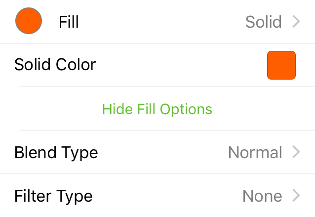 The Fill inspector in OmniGraffle Pro