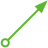 a diagonal line with an arrow on one end