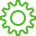 una rueda de engranaje de color verde