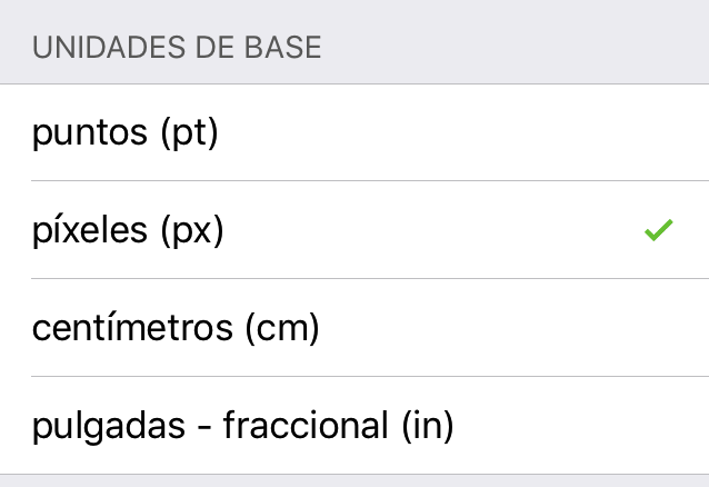 El inspector Unidades y escala