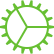 bouton en forme de roue d'engrenage