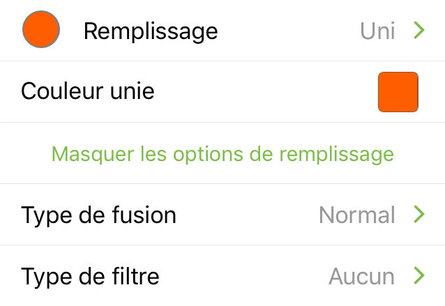 Inspecteur Remplissage dans OmniGraffle Pro