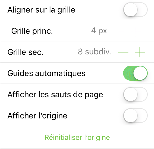 Inspecteur Grille et guides