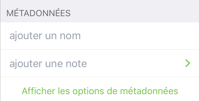Inspecteur Métadonnées