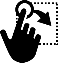 beweging slepen om te selecteren