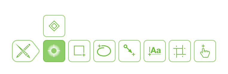 Het gereedschapspalet